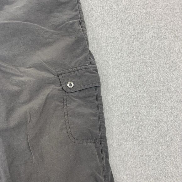 Woolrich Cropped Pants Size 10 Rouched Gray Hiking Nylon Blend Gray - Picture 6 of 16